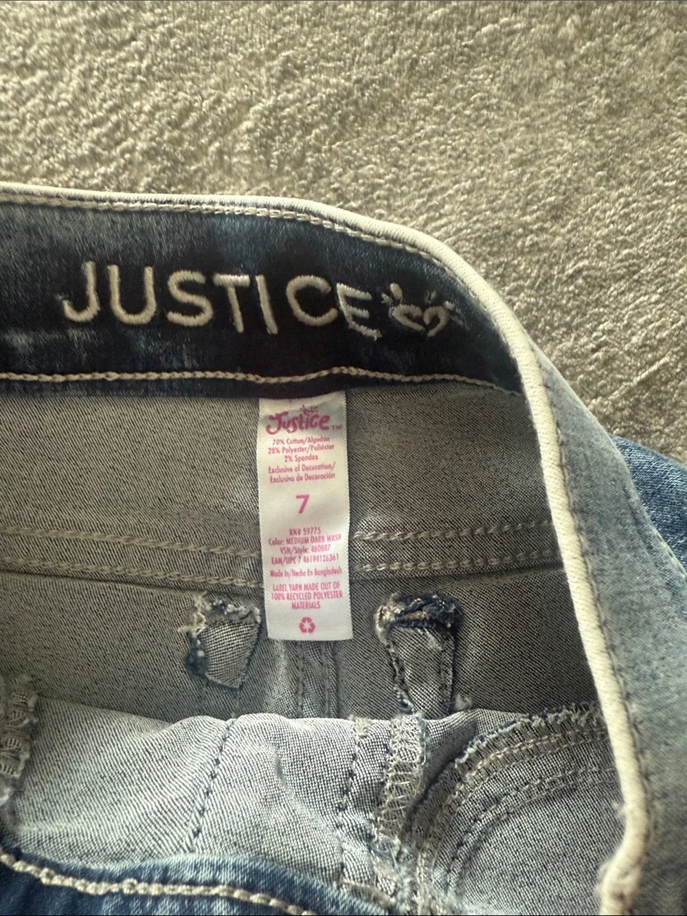 Justice Light Blue Skinny Jeans for girls